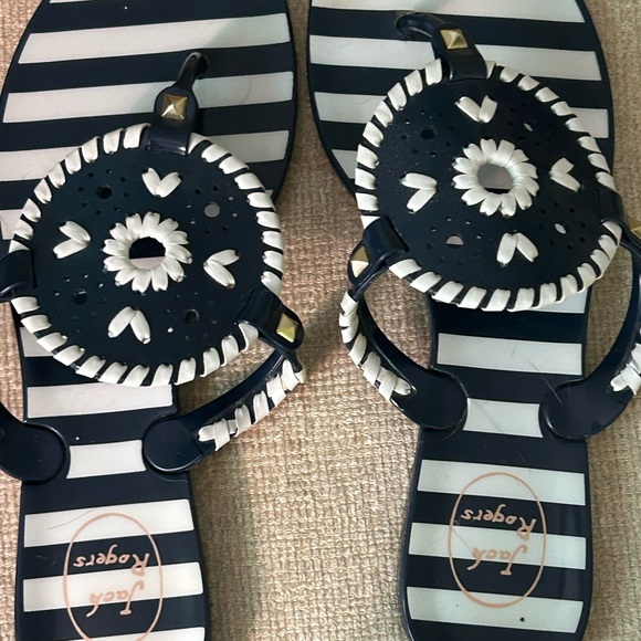 Gorgeous, Jack Rogers sandals in navy and white❤️ - Picture 3 of 7